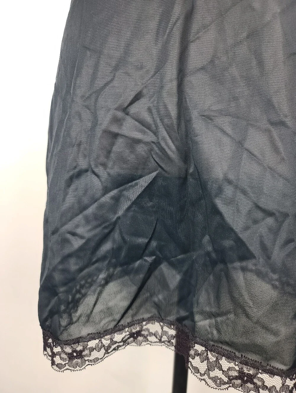 Vintage 60's Sliperfection Black Nylon Lace Trim Half Slip Retro Lingerie 34 - Picture 11 of 13